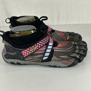 Vibram Fivefingers Barefoot Running Shoes Women's Size 9.5 EU 40 Pink Gray